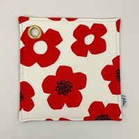 Topflappen Mohn Beige Rot von FIDESGOODS