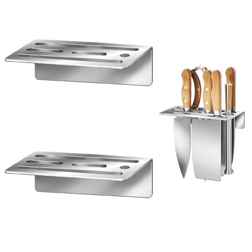 2er-Pack Edelstahl-Messerhalter - Wandmontage, Ohne Bohren, Robust und Sicher 2er-Pack Edelstahl-Messerhalter - Wandmontage, Ohne Bohren, Robust und Sicher von FIDWALL