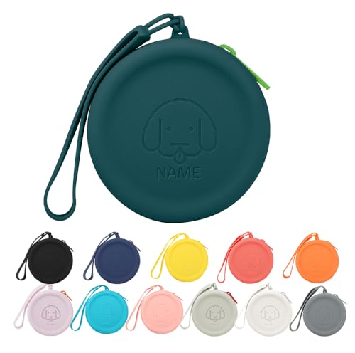 FIDWALL Personalisierbar Hundemotiv und Name,Silikon Leckerlitasche,12 Variationen,mit Trainer Klicker und Clip,kompakt,wasserdicht,Reisebeutel für Hunde und Katzen FIDWALL Personalisierbar Hundemotiv und Name,Silikon Leckerlitasche,12 Variationen,mit Trainer Klicker und Clip,kompakt,wasserdicht,Reisebeutel für Hunde und Katzen von FIDWALL