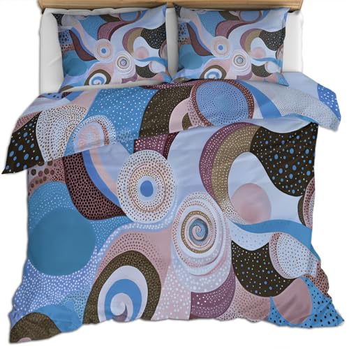 Abstrakte Kinder Bettwäsche Sets für Mädchen Bunt Bettbezüge Mehrfarbig 240 X 220 cm Bettbezug Set für Damen Geometrisches Jungenbettset Weicher Mikrofaser Bettbezug und Kissenbezug 3 Teilig Abstrakte Kinder Bettwäsche Sets für Mädchen Bunt Bettbezüge Mehrfarbig 240 X 220 cm Bettbezug Set für Damen Geometrisches Jungenbettset Weicher Mikrofaser Bettbezug und Kissenbezug 3 Teilig von FIEMAR