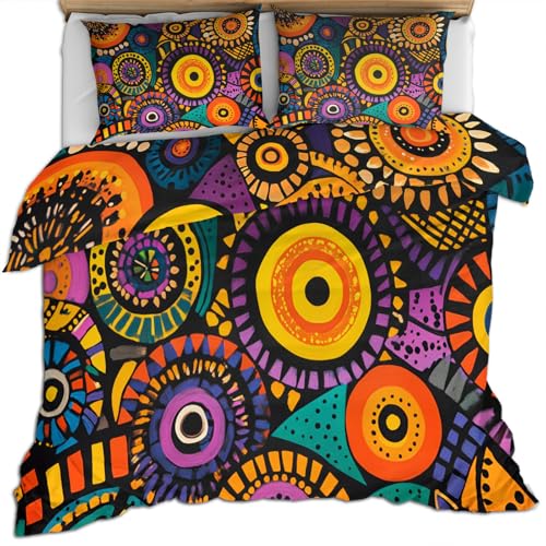 FIEMAR Abstrakte Bettwäsche Sets Geometrischer Bettbezug 230 X 220 cm Bunter Bettbezüge Mehrfarbiger Bettbezug Weiches Mikrofaser Bettset mit Kissenbezügen FIEMAR Abstrakte Bettwäsche Sets Geometrischer Bettbezug 230 X 220 cm Bunter Bettbezüge Mehrfarbiger Bettbezug Weiches Mikrofaser Bettset mit Kissenbezügen von FIEMAR
