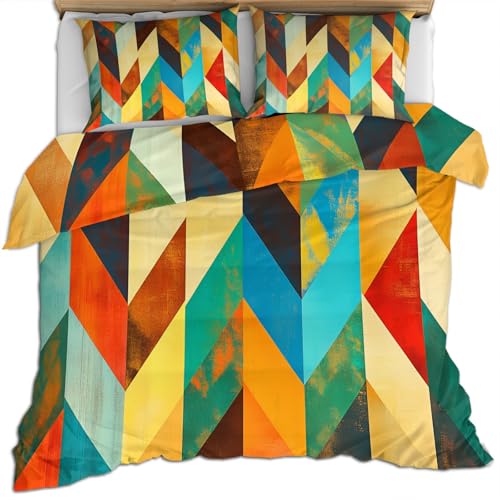 FIEMAR Abstraktes Bettwäsche Set für Teenager Mädchen Geometrische Bettwäsche Bettbezug Sets Bunte Jungen 135 X 200 cm Mehrfarbiges Bettset für Mädchen Weicher Mikrofaser Bettbezug FIEMAR Abstraktes Bettwäsche Set für Teenager Mädchen Geometrische Bettwäsche Bettbezug Sets Bunte Jungen 135 X 200 cm Mehrfarbiges Bettset für Mädchen Weicher Mikrofaser Bettbezug von FIEMAR