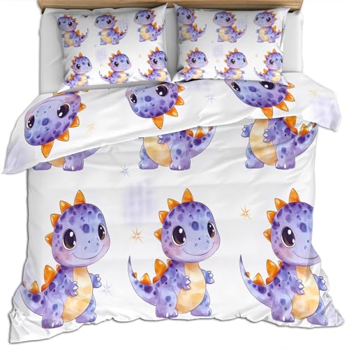 FIEMAR Dinosaurier Bettwäsche Sets mit Kissenbezügen Süße Tier Bettbezug Sets 240 X 220 cm Cartoon Bettdeckenbezüge Lustiger Bettbezug mit Reißverschluss Weiche Mikrofaser Weißes Bettset FIEMAR Dinosaurier Bettwäsche Sets mit Kissenbezügen Süße Tier Bettbezug Sets 240 X 220 cm Cartoon Bettdeckenbezüge Lustiger Bettbezug mit Reißverschluss Weiche Mikrofaser Weißes Bettset von FIEMAR