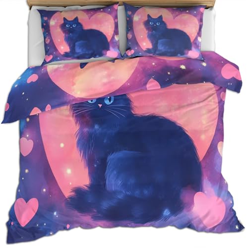 FIEMAR Katzenjunge 140X210cm Bettwäsche Sets Niedlicher Bettbezug Liebesherz Kinderbett Sets Abstrakte Bettdeckenbezüge Weicher Mikrofaser Bettbezug und Kissenbezug FIEMAR Katzenjunge 140X210cm Bettwäsche Sets Niedlicher Bettbezug Liebesherz Kinderbett Sets Abstrakte Bettdeckenbezüge Weicher Mikrofaser Bettbezug und Kissenbezug von FIEMAR