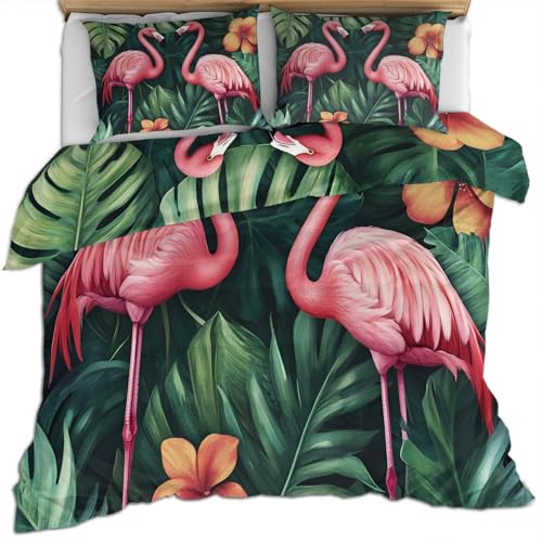 FIEMAR Tropische Bettwäsche Sets mit Kissenbezügen Vogel Bettbezüge 240 X 220 cm Eleganter Bettbezug Tropische Blätter und Blumen Bettbezüge Weiche Mikrofaser Natur Bananenblatt Bettbezug FIEMAR Tropische Bettwäsche Sets mit Kissenbezügen Vogel Bettbezüge 240 X 220 cm Eleganter Bettbezug Tropische Blätter und Blumen Bettbezüge Weiche Mikrofaser Natur Bananenblatt Bettbezug von FIEMAR