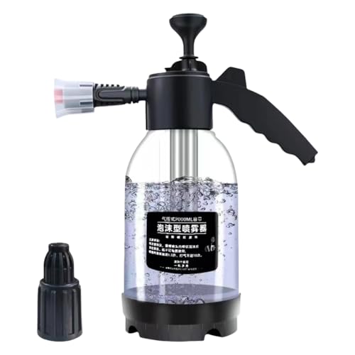 Schaumsprüher für Autowäsche Drucksprühflasche Auto Schaumsprüher Auto Cleaning Sprühflasche Auto Garten Schaumsprüher für Autowäsche, Gartenarbeit, Haustierpflege (Transparente Farbe) von FIENZA