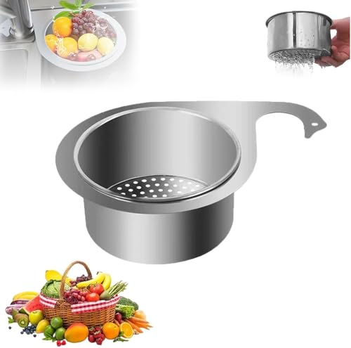 Siebkorb Spüle Schwanförmiger Edelstahl Multi-Functional Drain Basket Für Küche Müll (A(1PCS)) von FIENZA