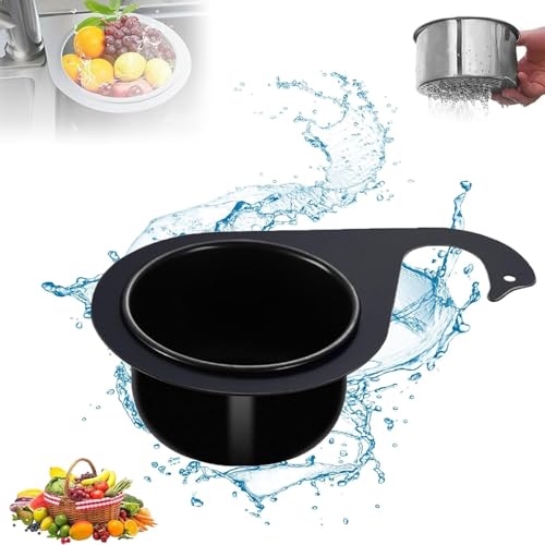 Siebkorb Spüle Edelstahl Schwanförmiger Sdelstahl Siebkorb Multi-Functional Drain Basket Edelstahl Sieb Für Spüle Sieb Edelstahl Neuest Siebkorb aus Edelstahl für Küche Müll (B(1PCS)) von FIENZA