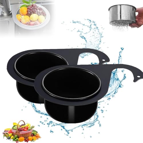 Siebkorb Spüle Edelstahl Schwanförmiger Sdelstahl Siebkorb Multi-Functional Drain Basket Edelstahl Sieb Für Spüle Sieb Edelstahl Neuest Siebkorb aus Edelstahl für Küche Müll (B（2pcs)) von FIENZA