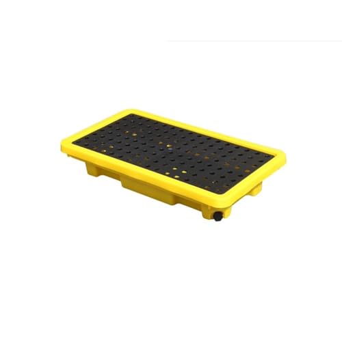 1 Stück Industrielle Fass-Auffangpalette mit Ablauf – zur Verhinderung von Öltanklecks in Garage und Keller(20 L/66x36x12 Cm) von FIEYYU