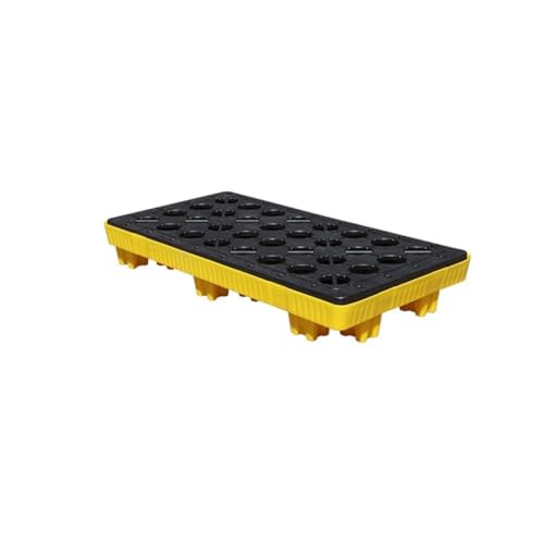 1 Stück Industrielle Fass-Auffangpalette mit Ablauf – zur Verhinderung von Öltanklecks in Garage und Keller(40 L/120x60x17 Cm) von FIEYYU