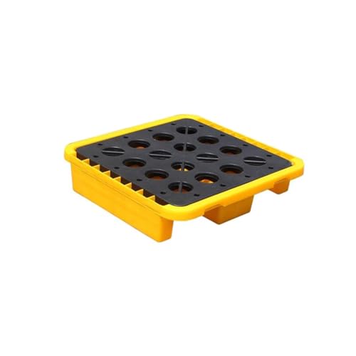 1 Stück Industrielle Fass-Auffangpalette mit Ablauf – zur Verhinderung von Öltanklecks in Garage und Keller(45 L/72x72x16 Cm) von FIEYYU