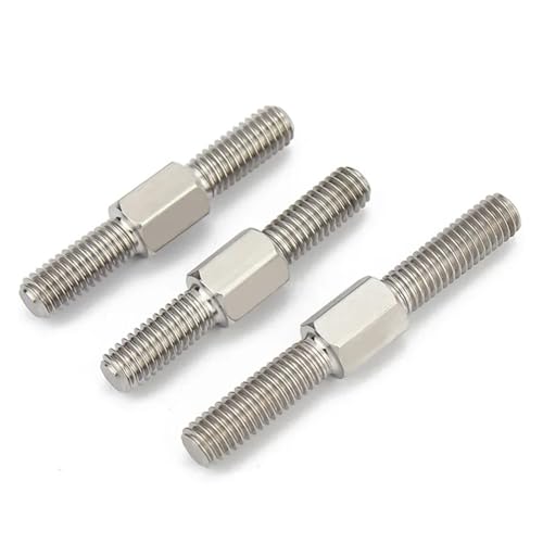 M10 Double-Ended Stud Screws - 304 Stainless Steel, Left/Right Thread for Industrial Use(M10 x 70mm 5pcs) von FIEYYU