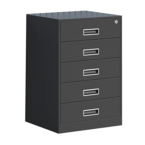 FIFOR Registerschrank Mit 5 Schubladen Aktenschrank Mit Schloss Und Schubladen Bürocontainer, Abschließbar, Für Bürodokumente, Vormontiert, (Color : Stlye4, Size : 39 * 44 * 65cm) von FIFOR