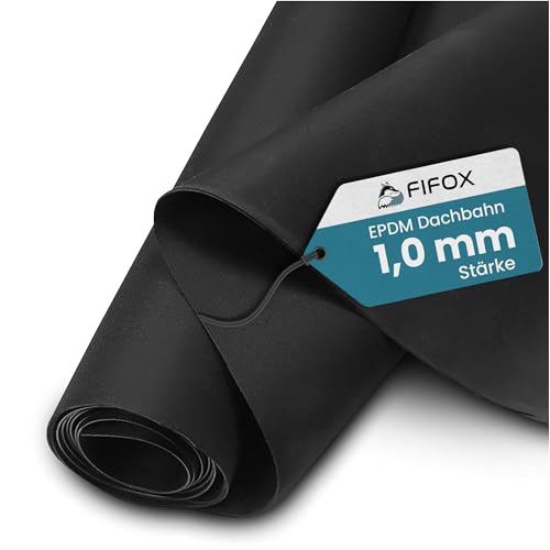 FIFOX - Langlebige EPDM Dachfolie für Carports und Gartenhäuser - Stärke 1 mm - 1,5 m x 3,5 m - EPDM Folie schwarz zur Dachabdichtung - Dachfolie wasserdicht FIFOX - Langlebige EPDM Dachfolie für Carports und Gartenhäuser - Stärke 1 mm - 1,5 m x 3,5 m - EPDM Folie schwarz zur Dachabdichtung - Dachfolie wasserdicht von FIFOX