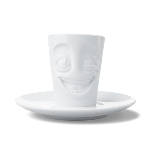 FIFTYEIGHT PRODUCTS / Espresso-Mug mit Henkel „Witzig“ (Porzellan, 80 ml, Weiß, Made in Germany) von FIFTYEIGHT PRODUCTS