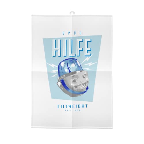 FIFTYEIGHT PRODUCTS / Tassen/Geschirrtuch “SPÜL Hilfe (Made in Germany) von FIFTYEIGHT PRODUCTS