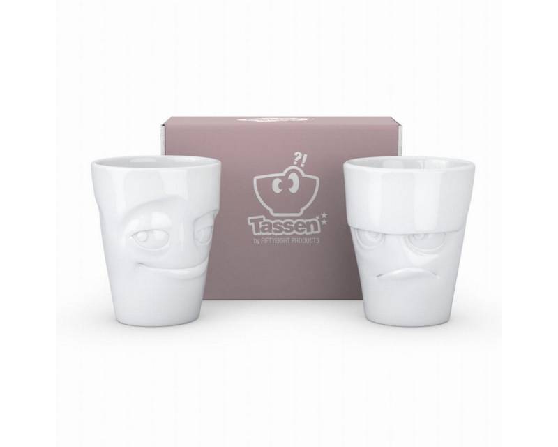 FIFTYEIGHT PRODUCTS Becher Becher Set Nr. 1 - grummelig + verschmitzt - jeweils 350 ml - OHNE HEN von FIFTYEIGHT PRODUCTS