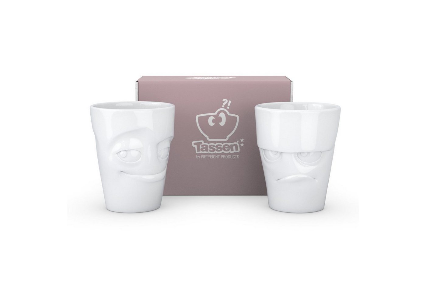 FIFTYEIGHT PRODUCTS Becher Becher Set Nr. 1 - grummelig + verschmitzt - jeweils 350 ml - OHNE HEN FIFTYEIGHT PRODUCTS Becher Becher Set Nr. 1 - grummelig + verschmitzt - jeweils 350 ml - OHNE HEN von FIFTYEIGHT PRODUCTS