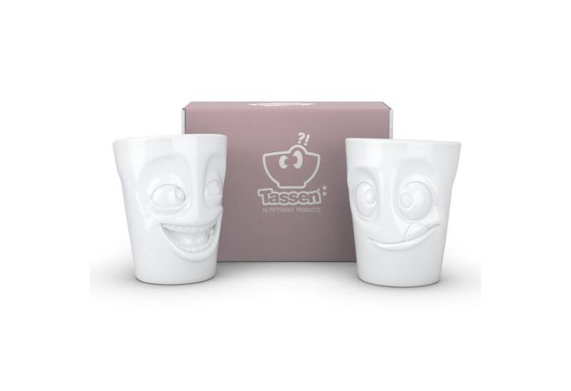 FIFTYEIGHT PRODUCTS Becher Becher Set Nr. 3 - witzig + lecker - jeweils 350 ml - OHNE HENKEL von FIFTYEIGHT PRODUCTS