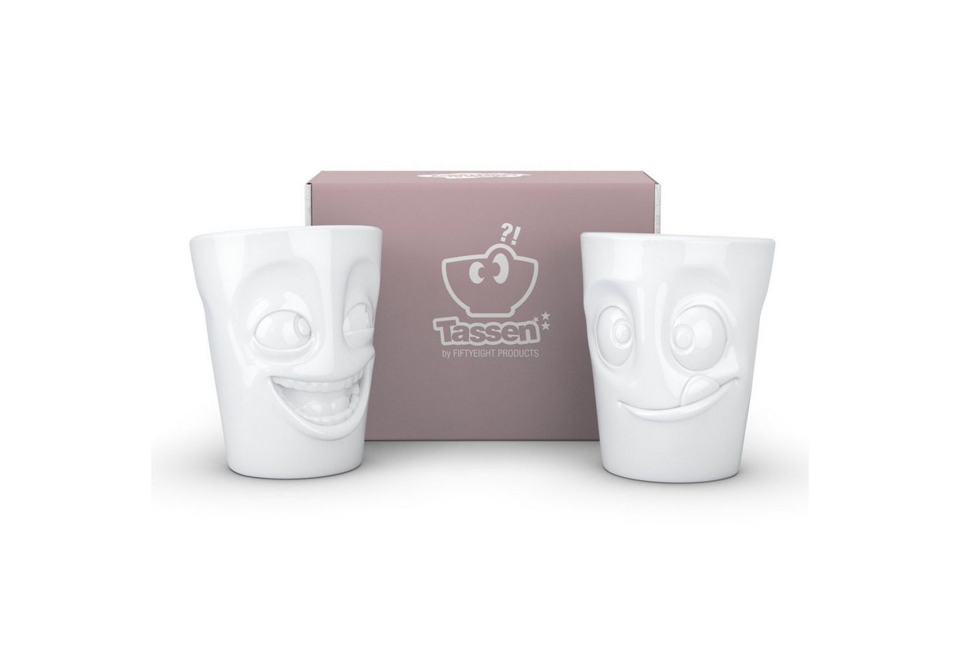 FIFTYEIGHT PRODUCTS Becher Becher Set Nr. 3 - witzig + lecker - jeweils 350 ml - OHNE HENKEL FIFTYEIGHT PRODUCTS Becher Becher Set Nr. 3 - witzig + lecker - jeweils 350 ml - OHNE HENKEL von FIFTYEIGHT PRODUCTS