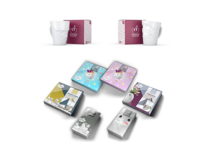 FIFTYEIGHT PRODUCTS Becher Henkelbecher-Set 2-tlg. - jeweils 350 ml + Servietten von FIFTYEIGHT PRODUCTS