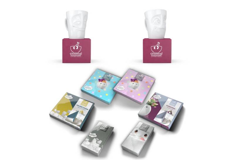 FIFTYEIGHT PRODUCTS Becher Henkelbecher-Set 2-tlg. - jeweils 350 ml + Servietten von FIFTYEIGHT PRODUCTS