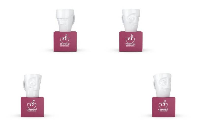 FIFTYEIGHT PRODUCTS Becher Henkelbecher-Set 4-tlg. - jeweils 350 ml - Henkelbecher Weiß - 1 Set von FIFTYEIGHT PRODUCTS