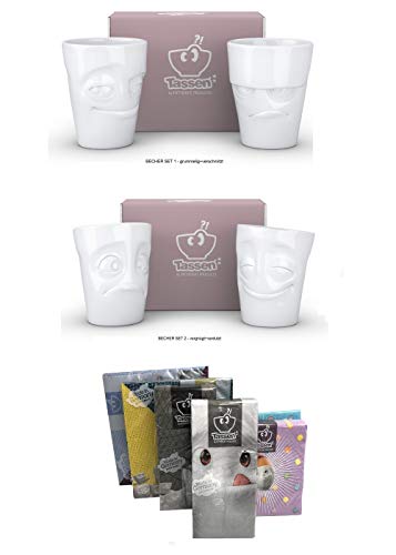 FIFTYEIGHT PRODUCTS Becher Set 1+2 + Servietten, 350 ml, GRUMMELIG+VERSCHMITZT & VERGNÜGT+VERDUTZT FIFTYEIGHT PRODUCTS Becher Set 1+2 + Servietten, 350 ml, GRUMMELIG+VERSCHMITZT & VERGNÜGT+VERDUTZT von FIFTYEIGHT PRODUCTS