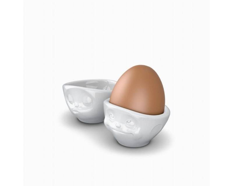 FIFTYEIGHT PRODUCTS Eierbecher Eierbecher-Set Nr. 1 - Küssend/Verträumt - Eierbecher Weiß - 1 Stück, (1-tlg) von FIFTYEIGHT PRODUCTS