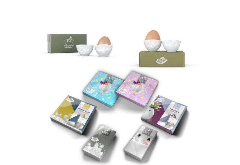 FIFTYEIGHT PRODUCTS Eierbecher Set 4-tlg. + Servietten, (1-tlg) von FIFTYEIGHT PRODUCTS