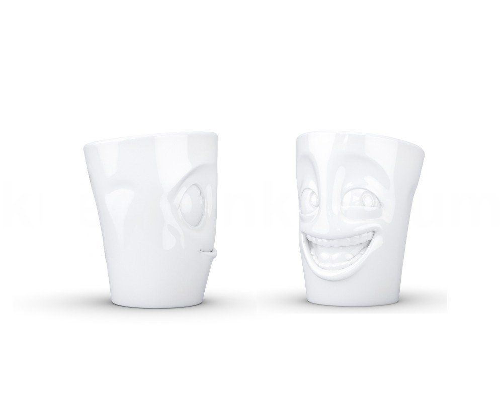 FIFTYEIGHT PRODUCTS Frühstücks-Geschirrset TV Tasse Becher Set 29.01 witzig und lecker weiß, TV Tasse Becher Set 29 witzig und lecker weiß von FIFTYEIGHT PRODUCTS