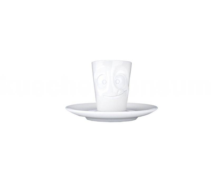 FIFTYEIGHT PRODUCTS Frühstücks-Geschirrset TV Tasse Espresso Mug 14 lecker weiß mit Henkel, TV Tasse Espresso Mug 14 lecker weiß mit Henkel von FIFTYEIGHT PRODUCTS