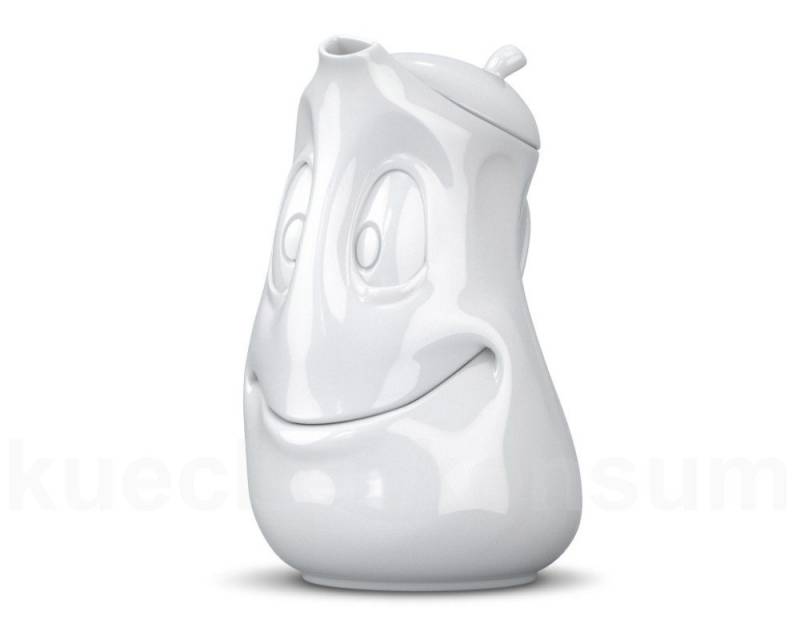 FIFTYEIGHT PRODUCTS Frühstücks-Geschirrset TV Tasse Kanne 31.01 Gut Drauf 1,2 Liter mit Deckel weiß, TV Tasse Kanne 31 Gut Drauf 1,2 Liter mit Deckel weiß von FIFTYEIGHT PRODUCTS