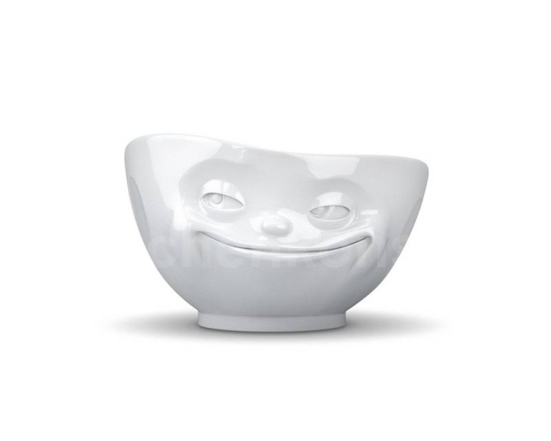 FIFTYEIGHT PRODUCTS Frühstücks-Geschirrset TV Tasse Schale 21 grinsend 1000 ml weiß, TV Tasse Schale 21 grinsend 1000 ml weiß von FIFTYEIGHT PRODUCTS