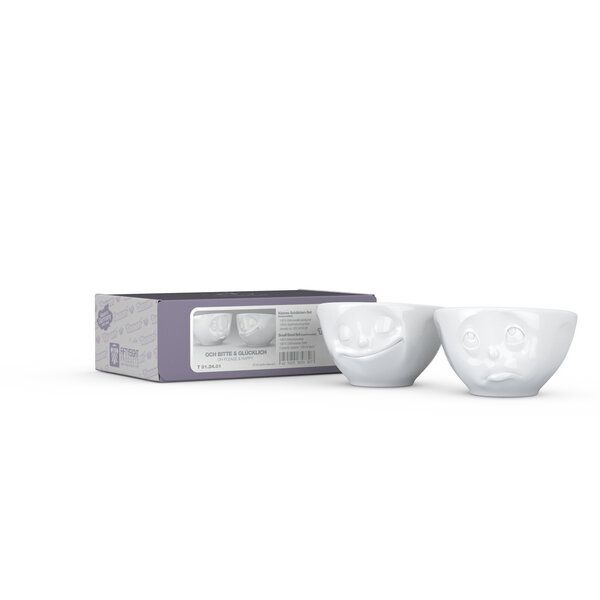 FIFTYEIGHT PRODUCTS Porzellan Schälchen 200ml glückl&Bitte 2er Set von FIFTYEIGHT PRODUCTS