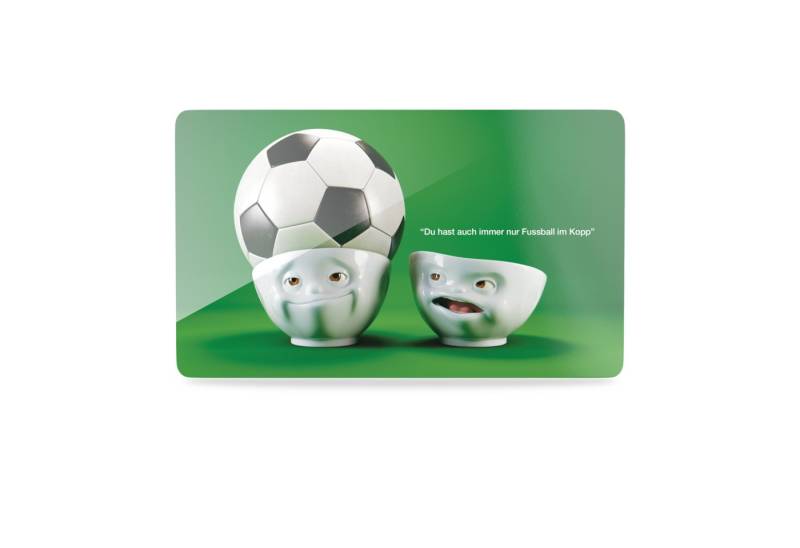 FIFTYEIGHT PRODUCTS Schneidbrett Frühstücksbrettchen Fussball im Kopp von FIFTYEIGHT PRODUCTS