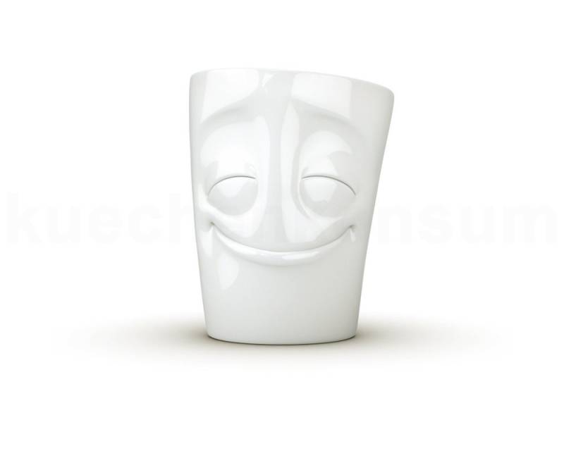 FIFTYEIGHT PRODUCTS Frühstücks-Geschirrset TV Tasse Kaffeebecher 83.01 Henkelbecher Vergnügt weiß, TV Tasse Kaffeebecher 83 Henkelbecher Vergnügt weiß von FIFTYEIGHT PRODUCTS