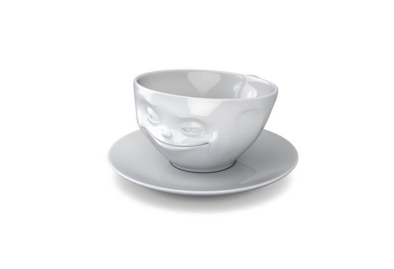 FIFTYEIGHT PRODUCTS Tasse Tasse Grinsend weiß - 200 ml von FIFTYEIGHT PRODUCTS