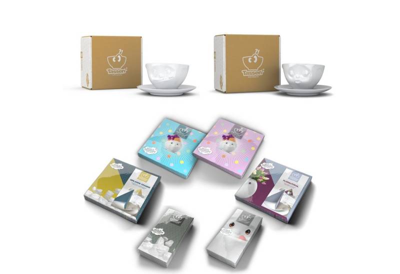 FIFTYEIGHT PRODUCTS Tasse Tassen-Set 2-tlg. - jeweils 200 ml + Servietten von FIFTYEIGHT PRODUCTS