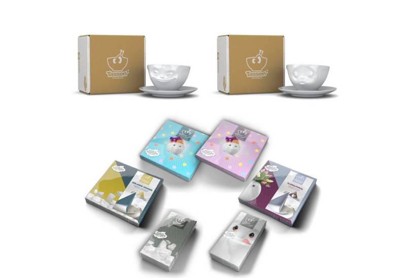 FIFTYEIGHT PRODUCTS Tasse Tassen-Set 2-tlg. - jeweils 200 ml + Servietten von FIFTYEIGHT PRODUCTS