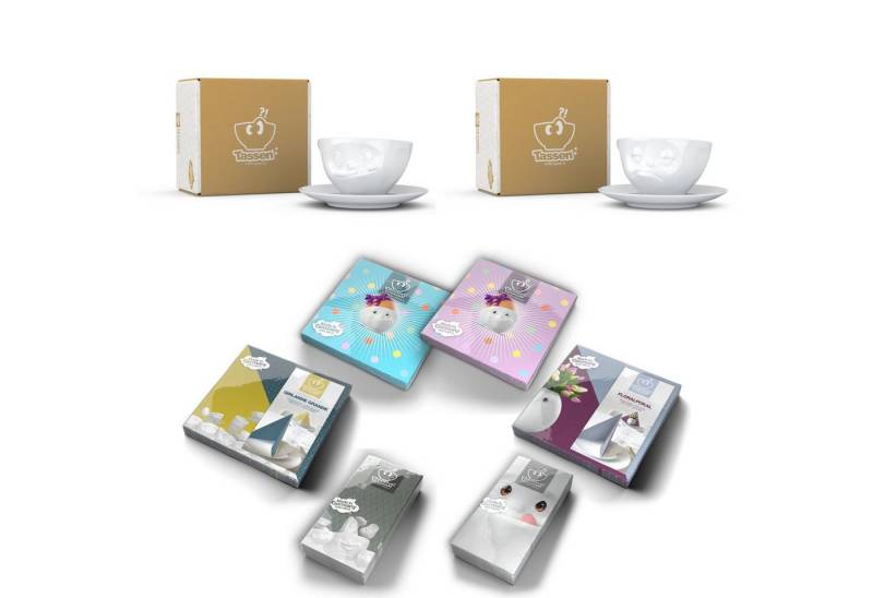FIFTYEIGHT PRODUCTS Tasse Tassen-Set 2-tlg. - jeweils 200 ml + Servietten von FIFTYEIGHT PRODUCTS