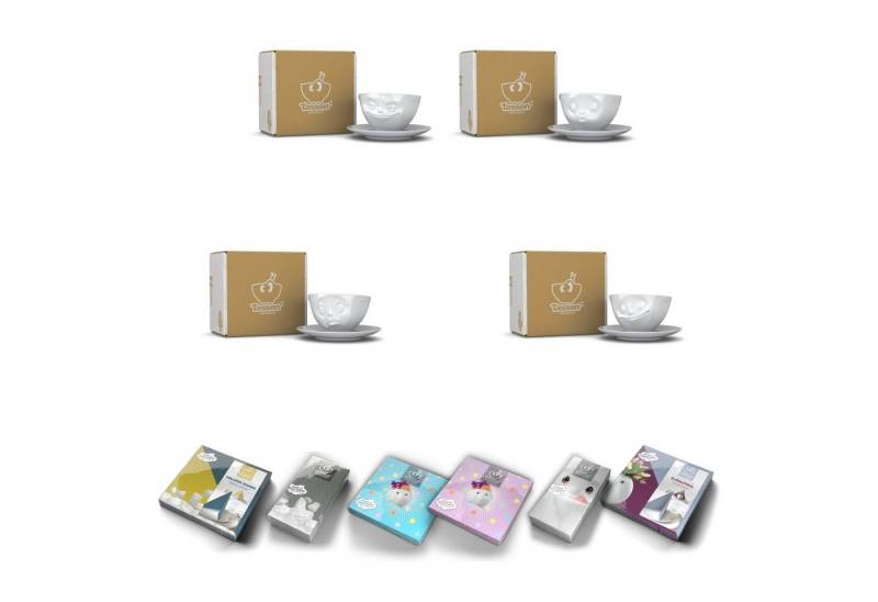 FIFTYEIGHT PRODUCTS Tasse Tassen-Set 4-tlg. - jeweils 200 ml + Servietten von FIFTYEIGHT PRODUCTS