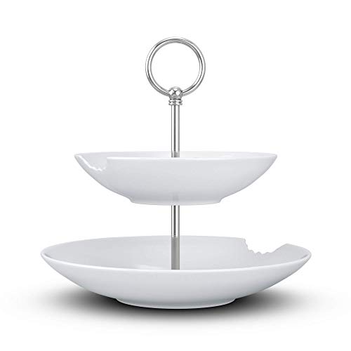 FIFTYEIGHT PRODUCTS / Tassen / Etagere 2-Stufig „Food-Temple" (Porzellan, 18-24 cm, weiß, Made in Germany) von FIFTYEIGHT PRODUCTS