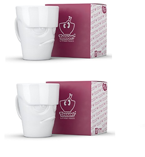 FIFTYEIGHT PRODUCTS Henkelbecher/Henkeltassen 2er Set, je 2 x GRUMMELIG, Weiß, Porzellan, Henkel, 350 Milliliter, Zylindrisch mit Henkel, Traditionell, Fantasie, Zuhause, Heißgetränke, Geschenkbox FIFTYEIGHT PRODUCTS Henkelbecher/Henkeltassen 2er Set, je 2 x GRUMMELIG, Weiß, Porzellan, Henkel, 350 Milliliter, Zylindrisch mit Henkel, Traditionell, Fantasie, Zuhause, Heißgetränke, Geschenkbox von FIFTYEIGHT PRODUCTS