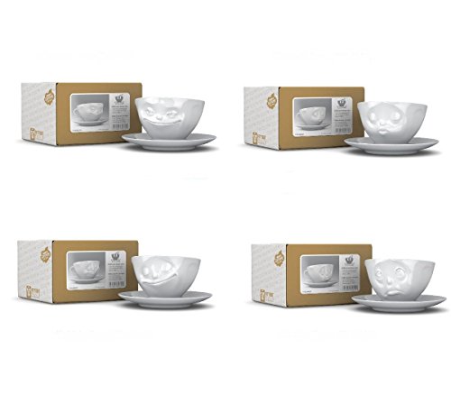 Fiftyeight 4er Tassen-Set GRINSEND & KÜSSEND & GLÜCKLICH & KÜSSEND + 1 Packung Design Servietten Fiftyeight 4er Tassen-Set GRINSEND & KÜSSEND & GLÜCKLICH & KÜSSEND + 1 Packung Design Servietten von FIFTYEIGHT PRODUCTS