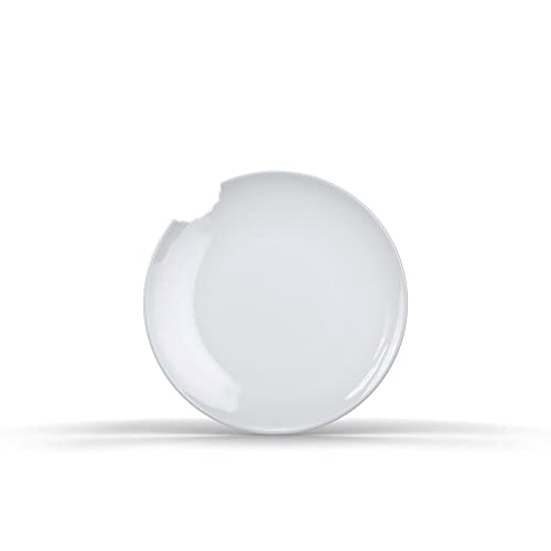 FIFTYEIGHT PRODUCTS / Tassen / Tellerchen 2er-Set „mit Biss" (Porzellan, Ø 15 cm, weiß, Made in Germany) von FIFTYEIGHT PRODUCTS