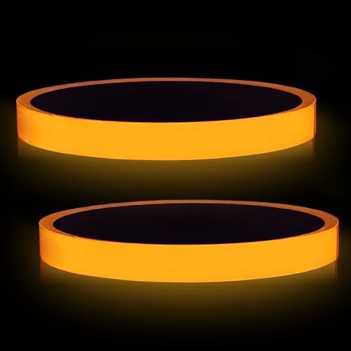 2 Stück Leuchtendes Klebeband Orange 1cmx5m Nachtleuchtend Selbstklebendes Markierungsband für Sicheres Gehen im Dunkeln für Treppen, Wände und Notausgänge 2 Stück Leuchtendes Klebeband Orange 1cmx5m Nachtleuchtend Selbstklebendes Markierungsband für Sicheres Gehen im Dunkeln für Treppen, Wände und Notausgänge von FIGCY