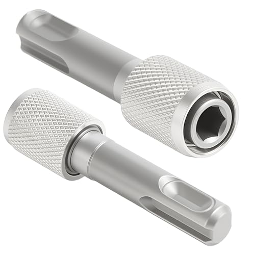 SDS Adapter 6.35mm 1/4 Inch Bit Holder Set für Schraubenaufnahme Sechskantschaft Durable Drill Socket Converter for Home Renovation and DIY Projects 2 Pack von FIGCY