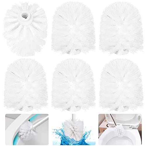 FIGFYOU 6 Stück WC Ersatzbürstenkopf Toilettenbürstenkopf Wc Bürstekopf Weiß klobürste Kunstoff Ersatzbürste Ersatz Toilettenbürste mit Gewinde Ersatztoilettenbürste für Klobürsten von FIGFYOU